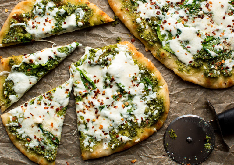 Pesto Flatbread Pizza